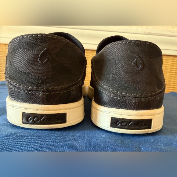 OluKai Women's Black Camouflage Slip-On Sneakers - Picture 2 of 4